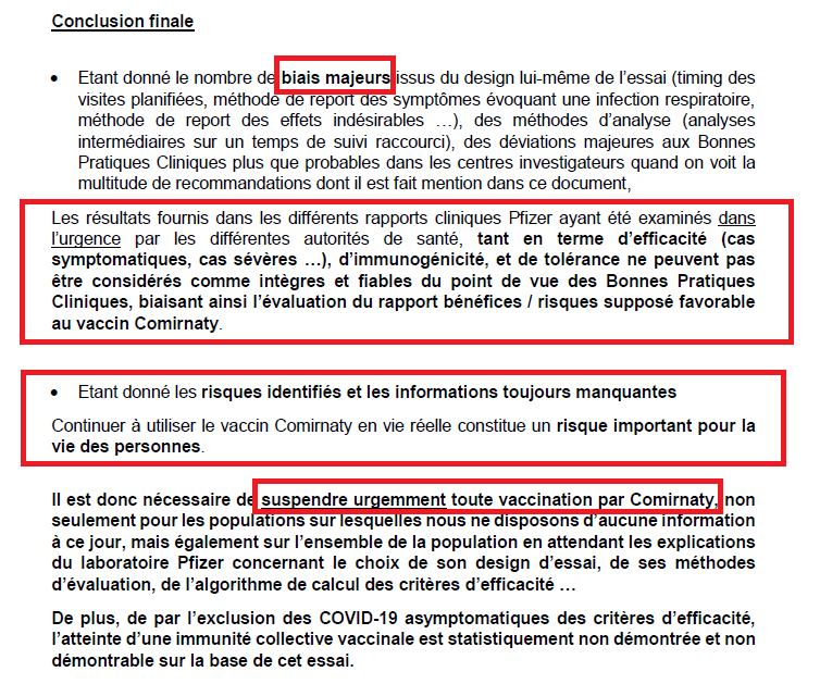 StatChrisCotton's tweet photo. Avec 9 mois de recul, je remets les conclusions de mon rapport sur l'essai pfizer disponible ici pour ceux qui ne l'ont pas lu. Les résultats à 6M sortis après ce rapport n'ont démontré aucune efficacité sur la mortalité covid ni sur la mortalité totale. 
https://t.co/TskP9hWWbB https://t.co/RXn49HEPKx