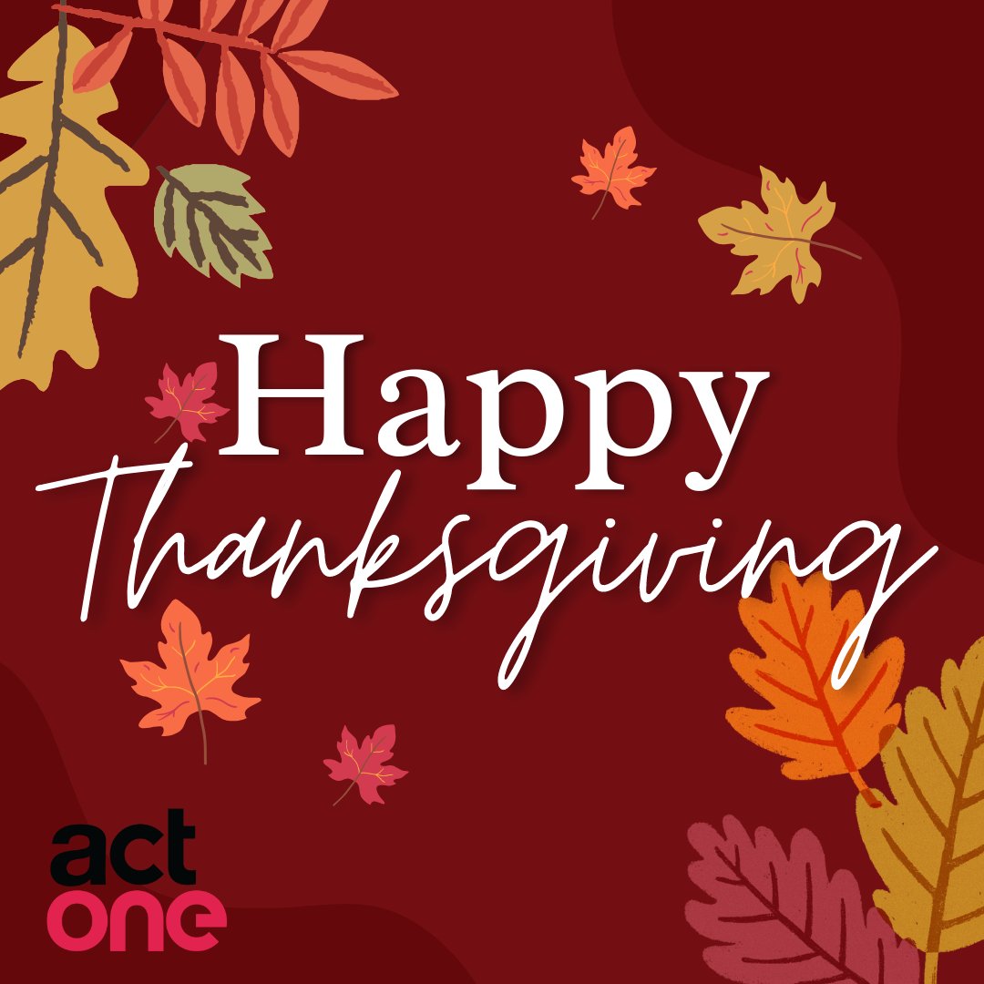 act1az's tweet photo. Happy Thanksgiving from all of us at Act One! https://t.co/FkilNmZ5RP