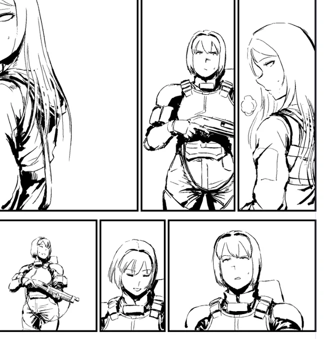 WIP。
日向の銃はKS-23と言うそうです。

I heard Hyuuga's gun is called KS-23. 