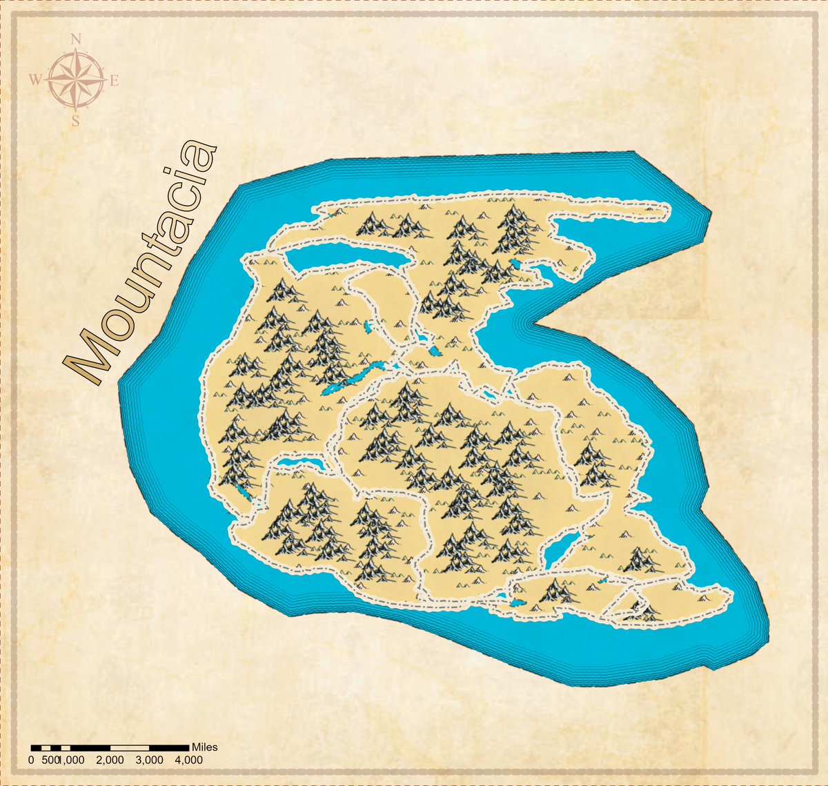 Spatiomaps's tweet photo. Day 24- Fantasy
#30DayMapChallenge #fantasy #GIS #pangea 
My own fantasy world with just Pangea era land full of mountains and a strip of ocean surrounding it. https://t.co/JftSt8in0r