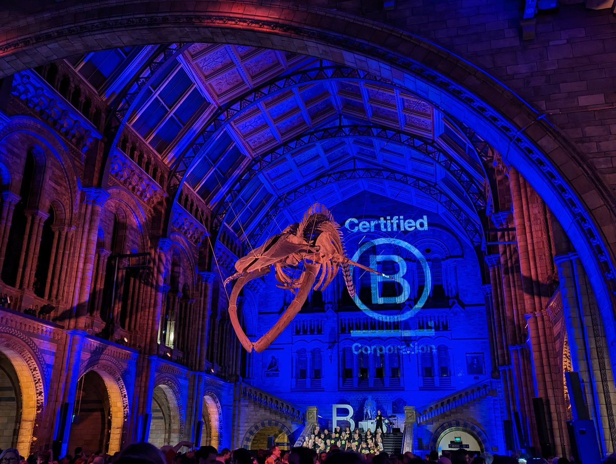 VishValivety's tweet photo. At the @BCorporation #1000xBetter event, representing @PPLthinks and celebrating with other like minded organisations at the incredible @NHM_London ! https://t.co/JBhlXHZo3v