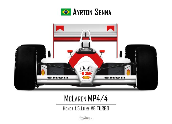 JageOwen's tweet photo. Featured Art of the Day: "Ayrton Senna - McLaren MP4/4". Buy it at: https://t.co/cstds2hTpX https://t.co/XoxbDAYq0h