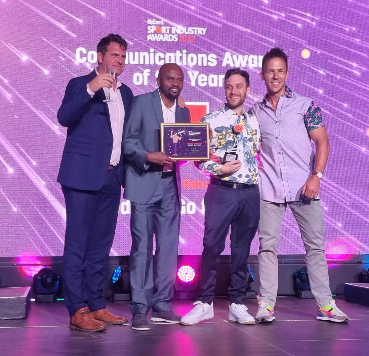 Communications Award of the Year
Congratulations to Mscsports and Retroviral  for winning the 2022 Communications Award of the Year for their Go For Gold campaign. To deliver mass awareness; to provide consumers with an opportunity to connect.