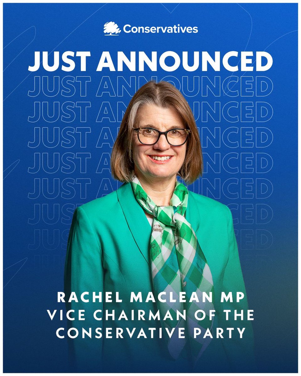 Honoured to be appointed Vice Chair of the @conservatives party by Prime Minister @RishiSunak and Party Chair @nadhimzahawi. My role includes responsibility for candidates and I am looking forward to working with all our members and activists around the country.