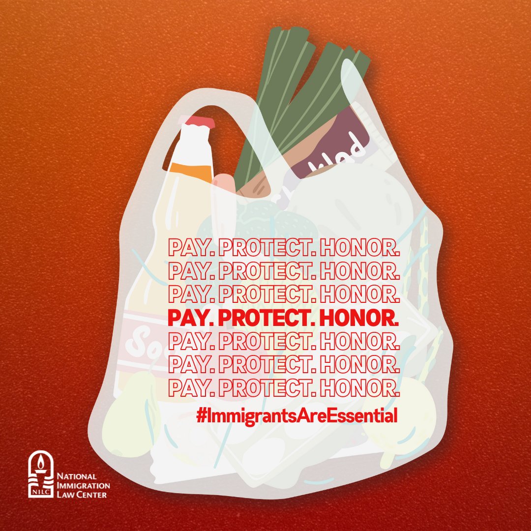 #ThankYou to all of the immigrant workers harvesting our food, working in grocery stores &amp; delivering to our doorsteps.

But a simple thank you is not enough—we demand fair pay, workers' protections, and #CitizenshipNow.

#ImmigrantsAreEssential #ThankEssentialWorkers