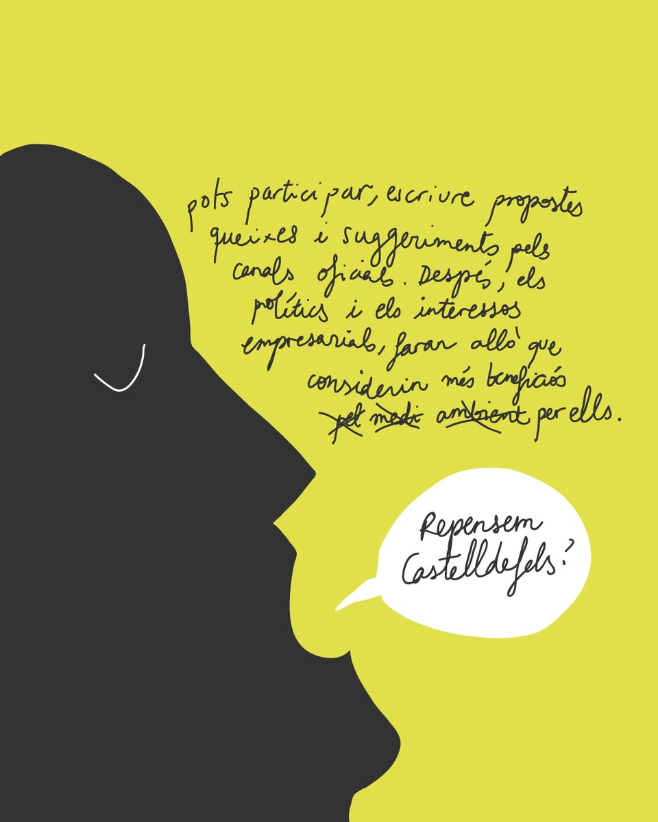 6eixosdeciment's tweet photo. 🤔 Ens diuen que REPENSEM CASTELLDEFELS i ens conviden a prendre part d'un projecte de PARTICIPACIÓ CIUTADANA.

1️⃣  PRIMER cal involucrar la població, abans de qualsevol aprovació.
#Castelldefels #Stop6EixosdeCiment  #StopCambioClimatico #canviclimàtic #RepensemCastelldefels https://t.co/aOBaw7N6Sl