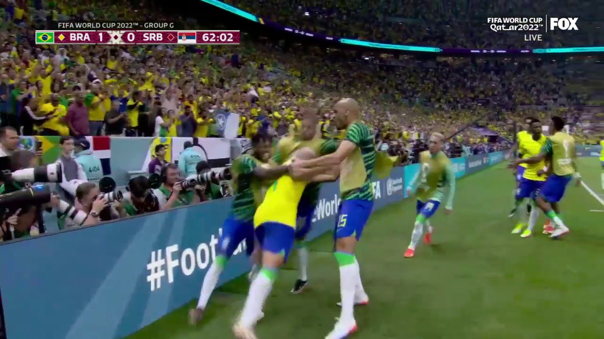 BRAZIL SCORES ITS FIRST GOAL OF THE 2022 FIFA WORLD CUP 🇧🇷”