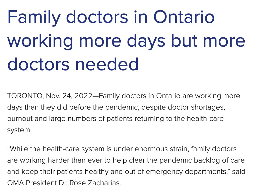 Ontario Medical Association tweet media
