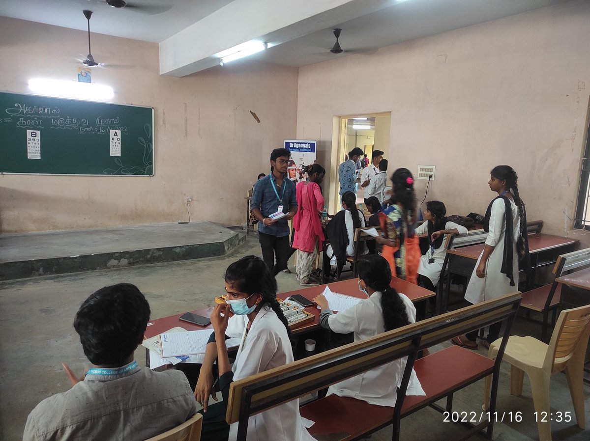 Nss_Stcas106_Ch's tweet photo. 16/11/2022 :In St. Thomas college of arts and science the National Service Scheme conducted eye camp with Dr. Agarwal's eye hospital from morning 9 am to 2 pm | In that more than 80 students were done there eye check up
@_NSSIndia @Nss_Stcas107_Ch @NSSChennai @dragarwals_eye #nss https://t.co/a87eilDWIg