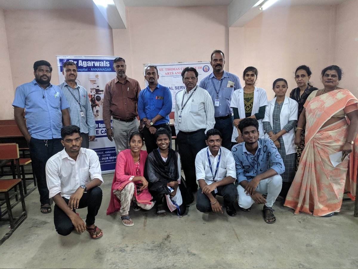 Nss_Stcas106_Ch's tweet photo. 16/11/2022 :In St. Thomas college of arts and science the National Service Scheme conducted eye camp with Dr. Agarwal's eye hospital from morning 9 am to 2 pm | In that more than 80 students were done there eye check up
@_NSSIndia @Nss_Stcas107_Ch @NSSChennai @dragarwals_eye #nss https://t.co/hhYh3G8OzP