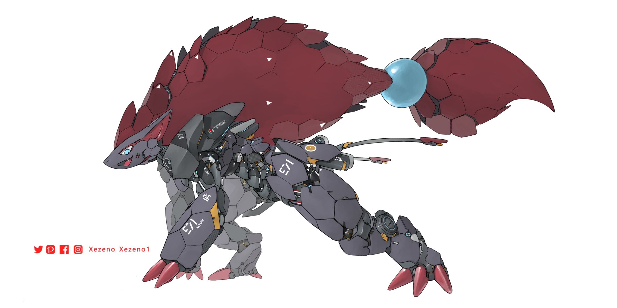 Marcus Hii on X: &ldquo;Pokemon x Mecha Paradox Zoroark https://t.co 