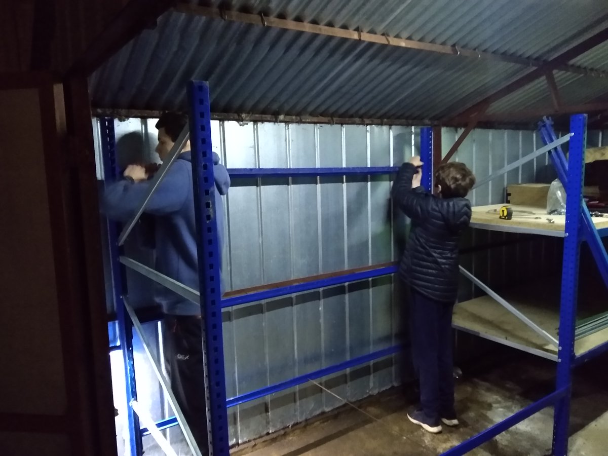 Scout shed cleanout #teamworkmakesthedreamwork