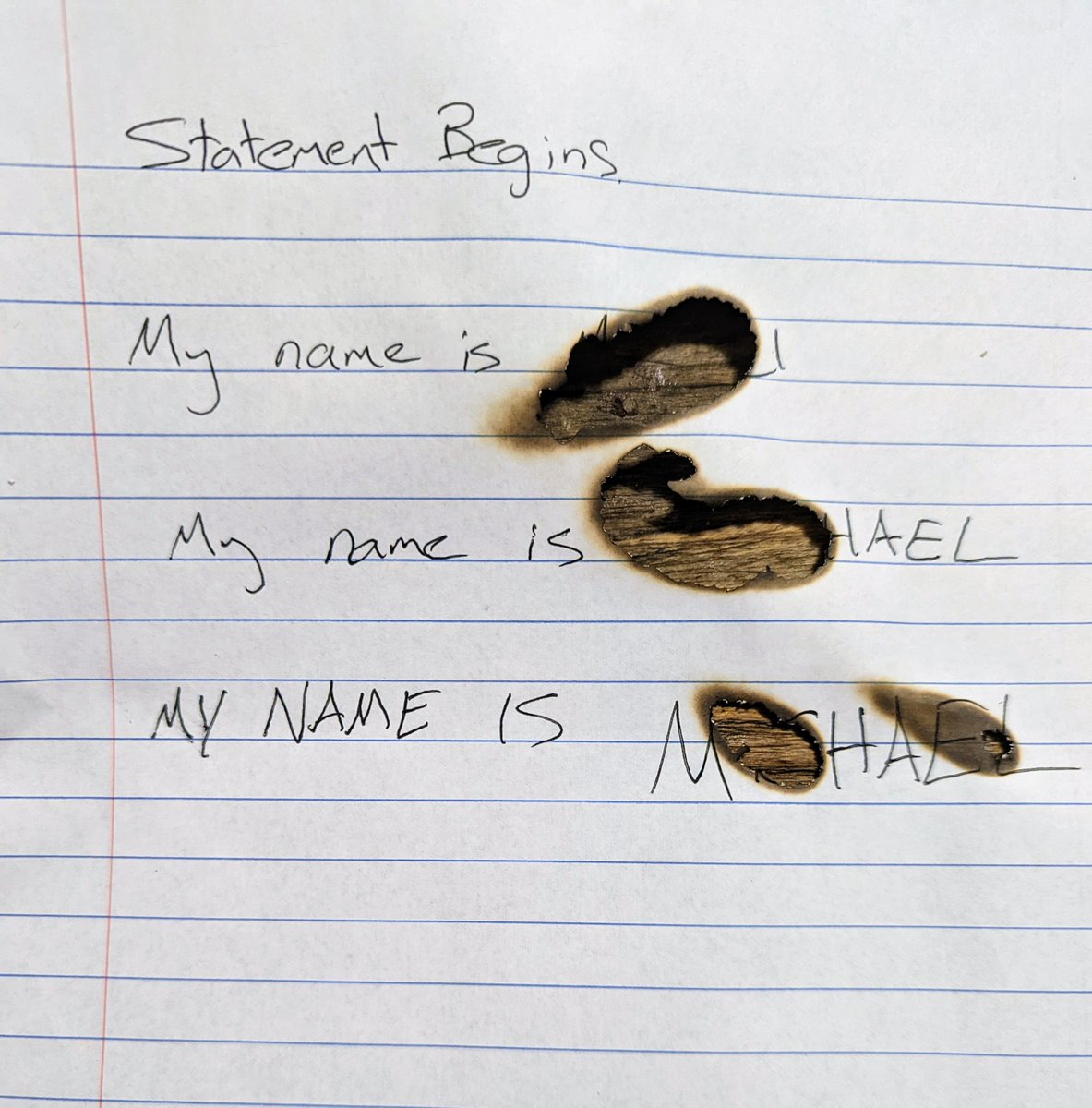 I tried to get started on my guest episode of The Magnus Protocol but every time I try to write out the first sentence the page catches fire???