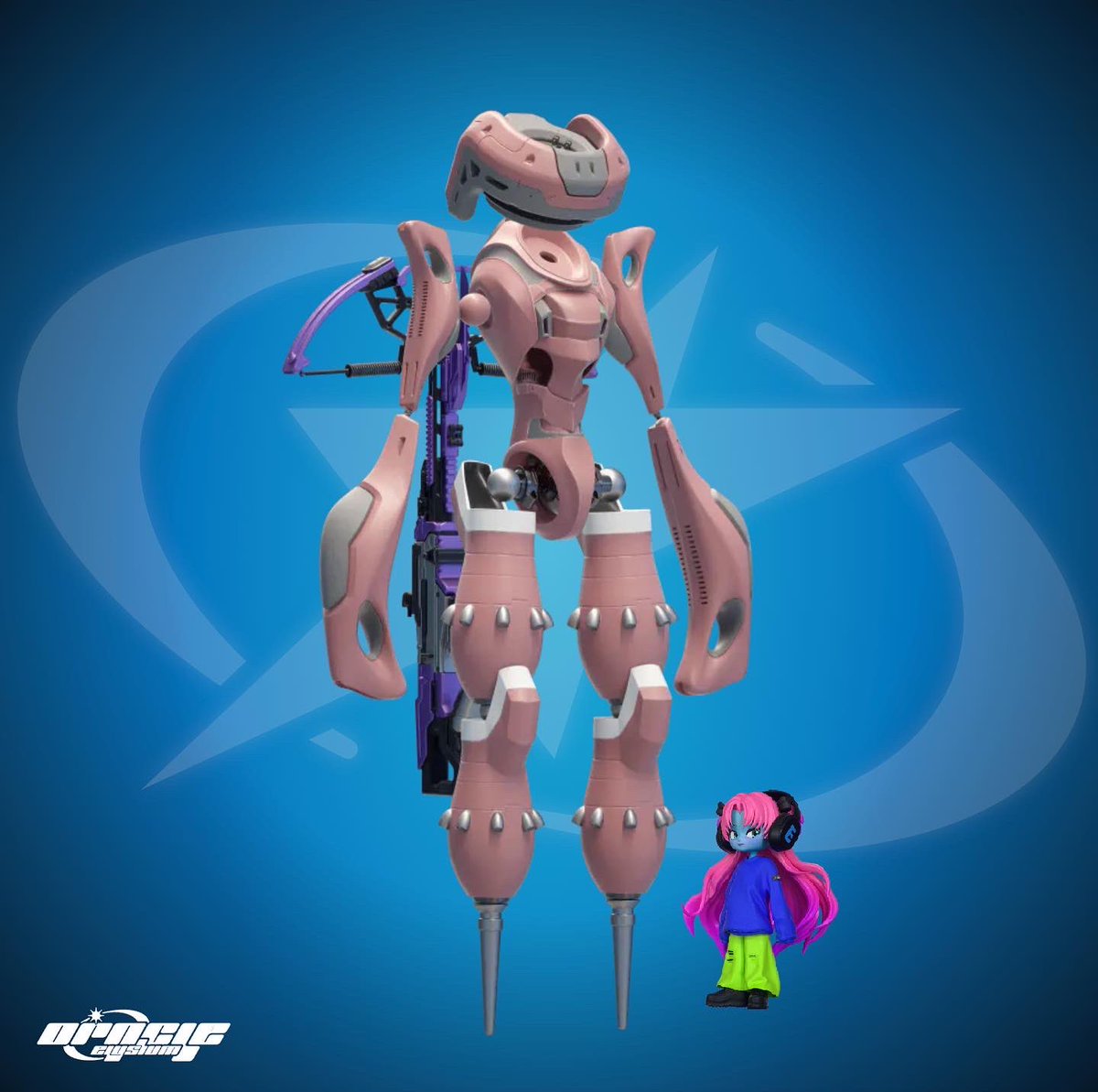 ASAMIsSCREAM's tweet photo. . @elysium_system 
ちょーかっこいいロボットをてにいれたんだけど、3Dデータもらえる予定でわくわく
日本人はまだ少ないんだけど、英語と中国語...翻訳使いながらどうにか🔥💕

部品交換したいって言ってみたら早速いろんな人が連絡くれて、言葉の壁超えて楽しんでいきたいし応援したい！ https://t.co/eZ9tbod3y2