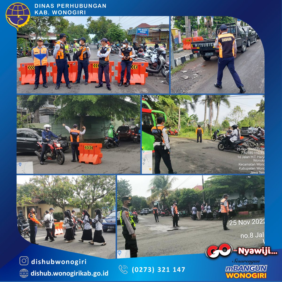 Giat PAM dalam rangka Apel Besar peringatan HUT ke 77 PGRI &amp; Hari Guru Nasional di Stadion Pringgodani Wonogiri. (25/11)