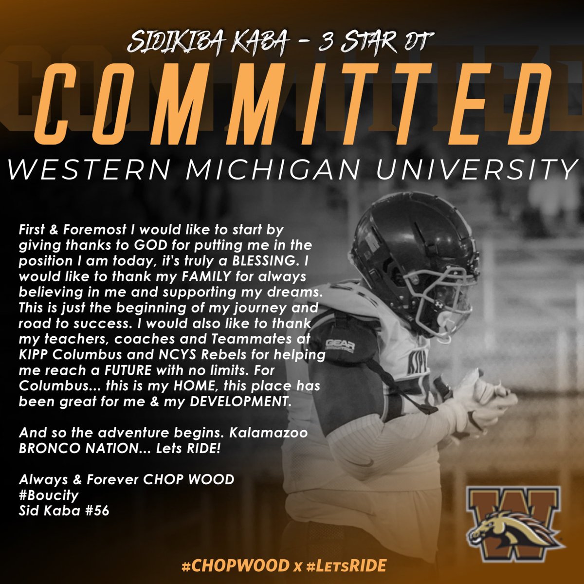 Bronco Nation Let’s Ride 🐎!!!@WMU_Football #Committed