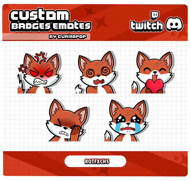 GurinnPop's tweet photo. Emotes for rotfxchs . I did these some time ago.
#twitch #emotes #twitchemotes #foxemotes https://t.co/jdUiQdYMAz