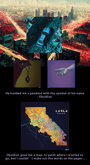 IMA’s junior Joleen Ancheta and senior Antoine Oury created comic adaptations of Octavia Butler’s novels using the AI art generator for the class Storytelling for Project Development! (Page 1-2: “Bloodchild” by Joleen, Page 3-4: “Speech Sounds” by Antoine)