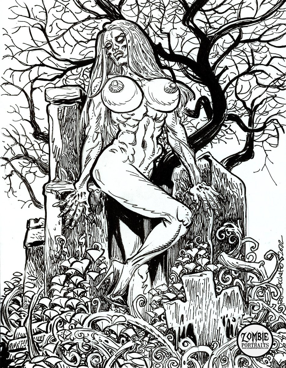 ZombiePortraits's tweet photo. You WANTED Halloween all year 'round? Here are the last four days of ZOMBIE DAILY!! Come see NEW HORROR/ZOMBIE ART posted DAILY! Support if you can! 🙂 ❤ #zombie #zombies #horror #halloween #pinup #mastershredder #TMNT #gumby #zombieart #zombieartist https://t.co/6qGiIsxwVu