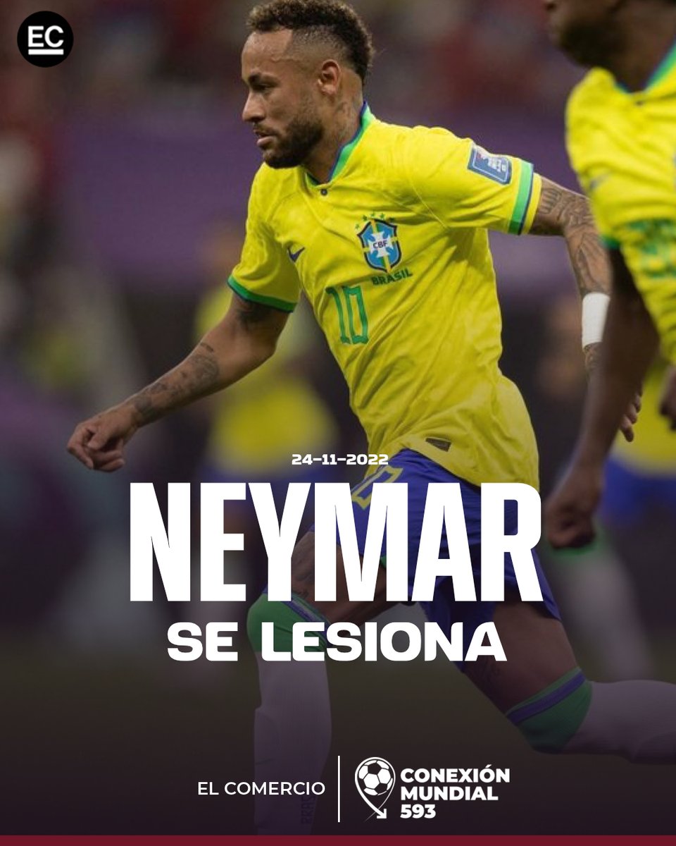 elcomerciocom's tweet photo. #ConexiónMundial593 🇪🇨 | ¡Preocupación en #Brasil! El doctor de la ‘Scratch’ confirmó el tipo de lesión que sufrió Neymar » https://t.co/hVeM52x1eR https://t.co/uTWJOGlanT