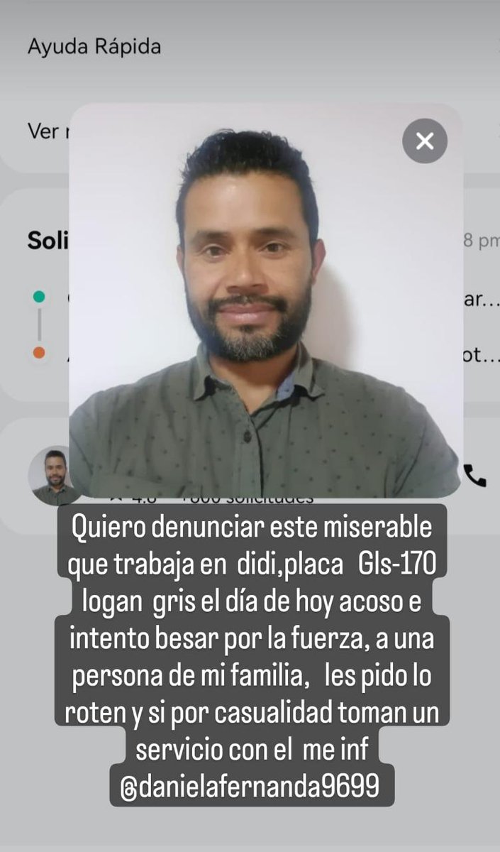 🗣📣Por favor q las autoridades en Bogotá localicen a éste hp conductor del carro placa Gls-170 quien acosó a mi sobrina,la agarró y quizo besarla a la fuerza,es muy jovencita; Mi familia solicitó el servicio a la PLATAFORMA didi,ella tuvo q irse adelante y el tipo aprovechó.👇Rt
