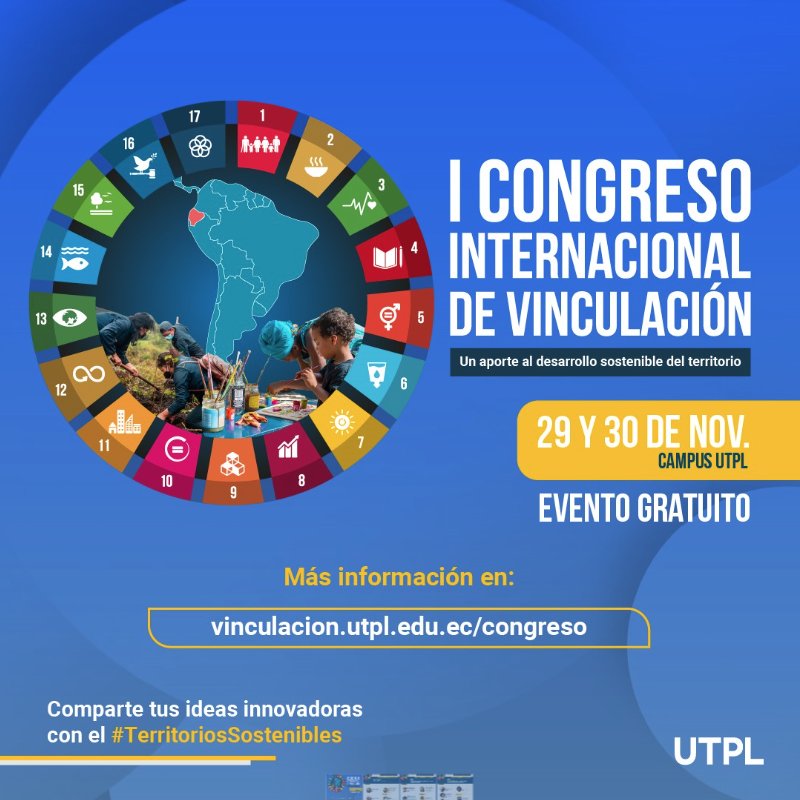 UTPLAlumni's tweet photo. I Congreso Internacional de Vinculación 
🔗https://t.co/DePCknmdgT 

✅Conoce a nuestros ponentes nacionales e internacionales, te esperamos este 29 y 30 de noviembre en el campus de la @utpl  

#TerritoriosSostenibles 
@VinculacionUtpl 
@UTPLAlumni https://t.co/PETnSVAymd
