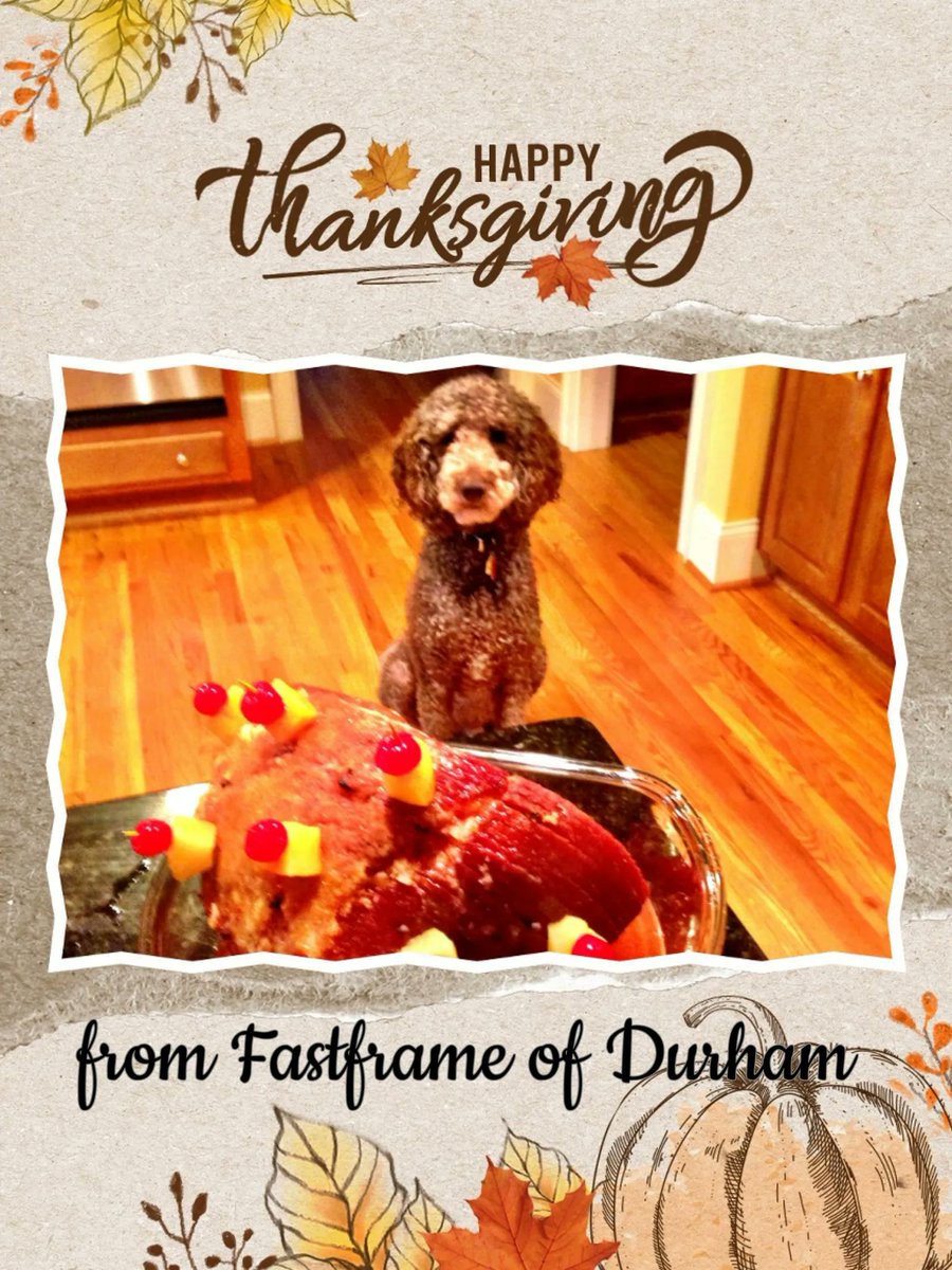 FastFrameDurham's tweet image. Happy Thanksgiving from our family too yours.  Visit us at 4015 University Drive, Durham 919-402-9390. #durham #CustomFraming #framing #FastFramedurham