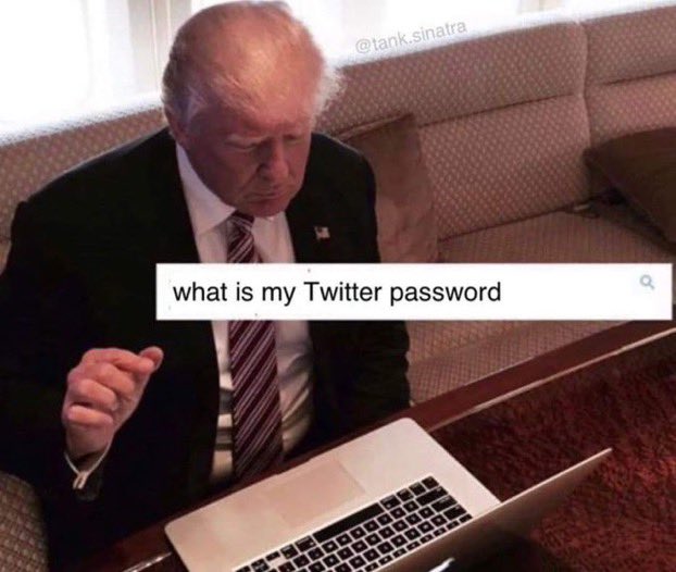 This is why he hasn't posted yet <a href="/realDonaldTrump/">Donald J. Trump</a> 😂🤣