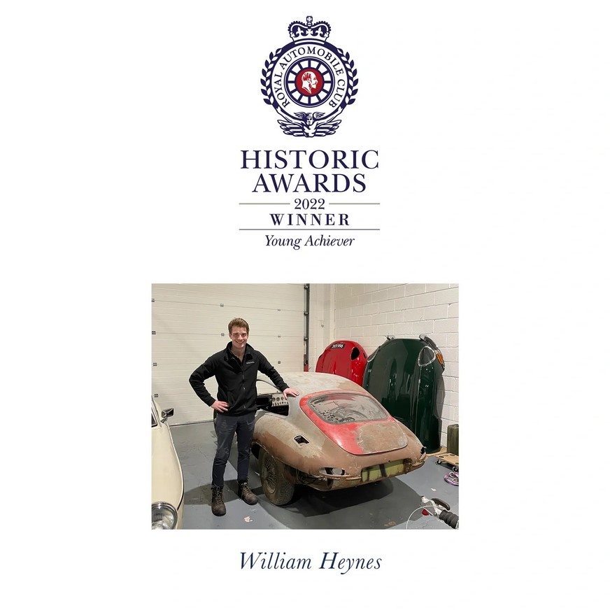 Next up is Young Achiever (supported by 1762 RBC Brewin Dolphin and StarterMotor), and the winner is the supremely talented Jaguar specialist William Heynes. 

<a href="/TheMotoringNews/">Royal Automobile Club Motoring</a> 
<a href="/brewindolphin/">RBC Brewin Dolphin</a> 
<a href="/startermotoruk/">StarterMotor</a> 
#historicawards