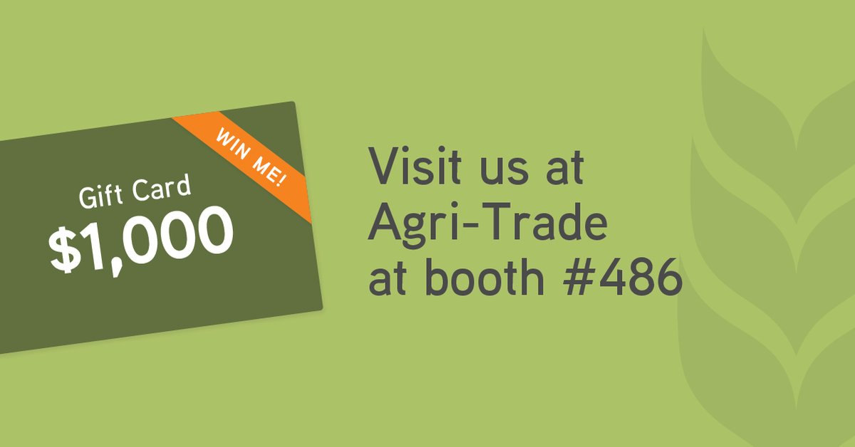 Congratulations to Karen & Adrian Stach of Stach Farms, for winning the $1,000 gift card to any Fairmont Hotel for stopping by our booth at Agri-Trade and entering the draw!
