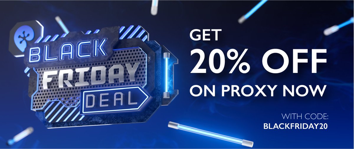 Can proxy provider with the lowest prices go any lower? 

ONLY ON BLACKFRIDAY!

The deals have started! This week, select any proxy service and get an additional 20% off!

Use Code BLACKFRIDAY20 at checkout