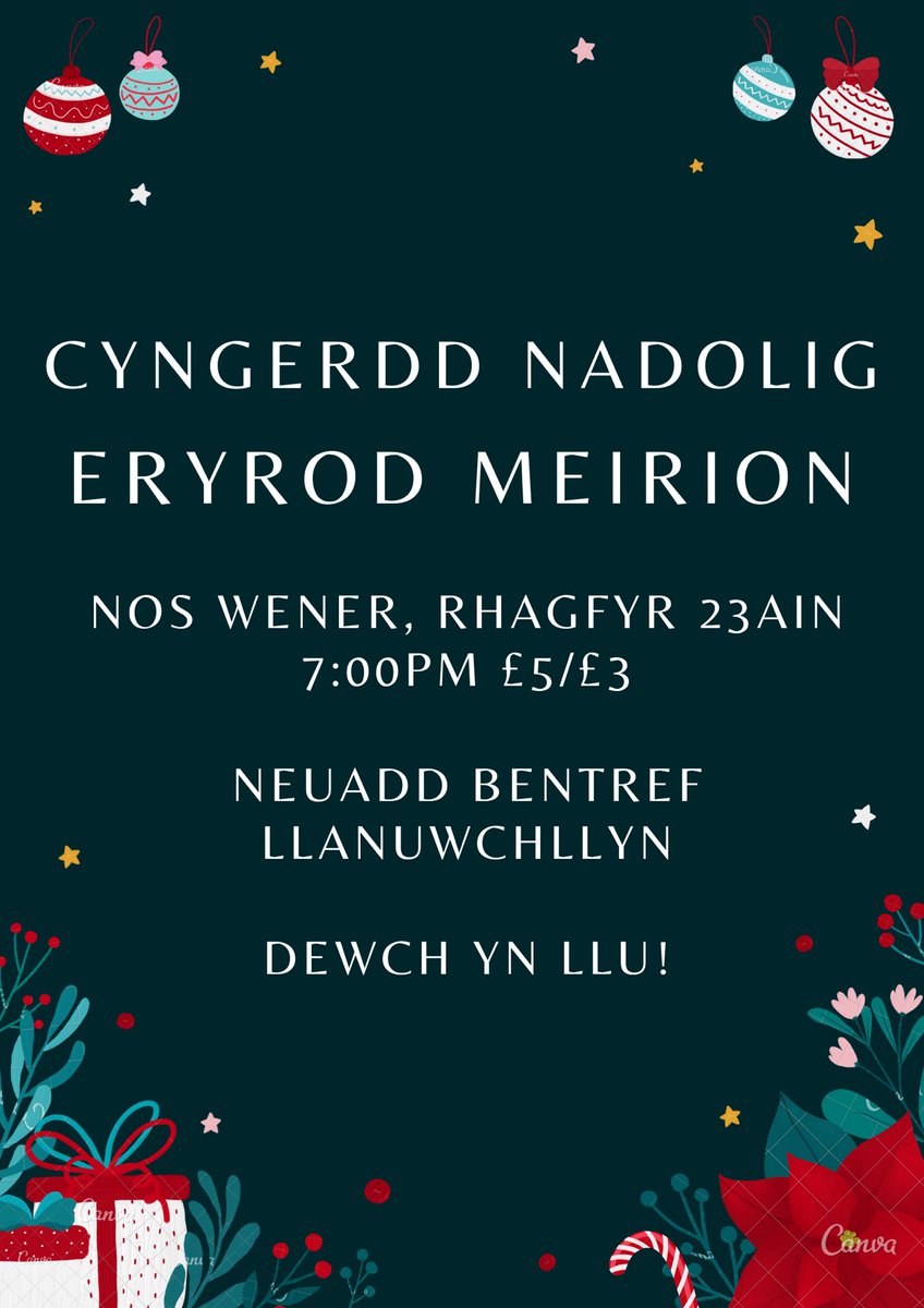 Cyngerdd Nadolig Eryrod Meirion 🎅🏻🦅