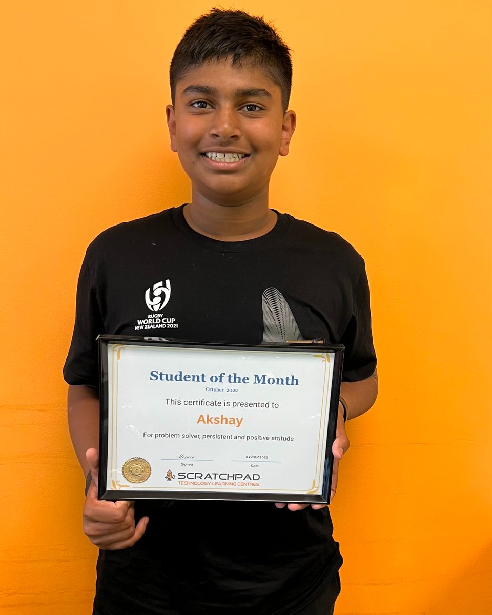 scratchpadnz's tweet photo. 🏆 Meet our Students Of The Month!

#SCRATCHPAD #Technology #Coding #KidsActivity #CodingForKids #Robotics #3DPrinting https://t.co/SalfWeXcop