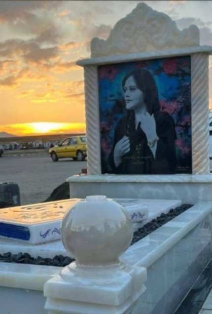 Mother of Mahsa Amini, the 22-year-old girl whose death in the custody of the Islamic Republic’s police 10 weeks ago triggered a nationwide uprising against the regime, has published a photo of her new gravestone.