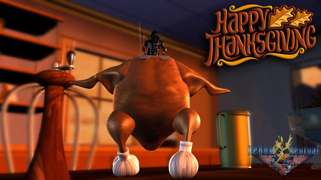 GlitchBob452's tweet photo. To my friends and followers in the US, I hope you're all having a nice #Thanksgiving!π₯§π #ReBoot #ReBootCartoon #ReBootRevival #ReBootSeason4 #TurkeyDay #HappyThanksgiving #HappyThanksgiving2022 https://t.co/jlhFZ9IU6T
