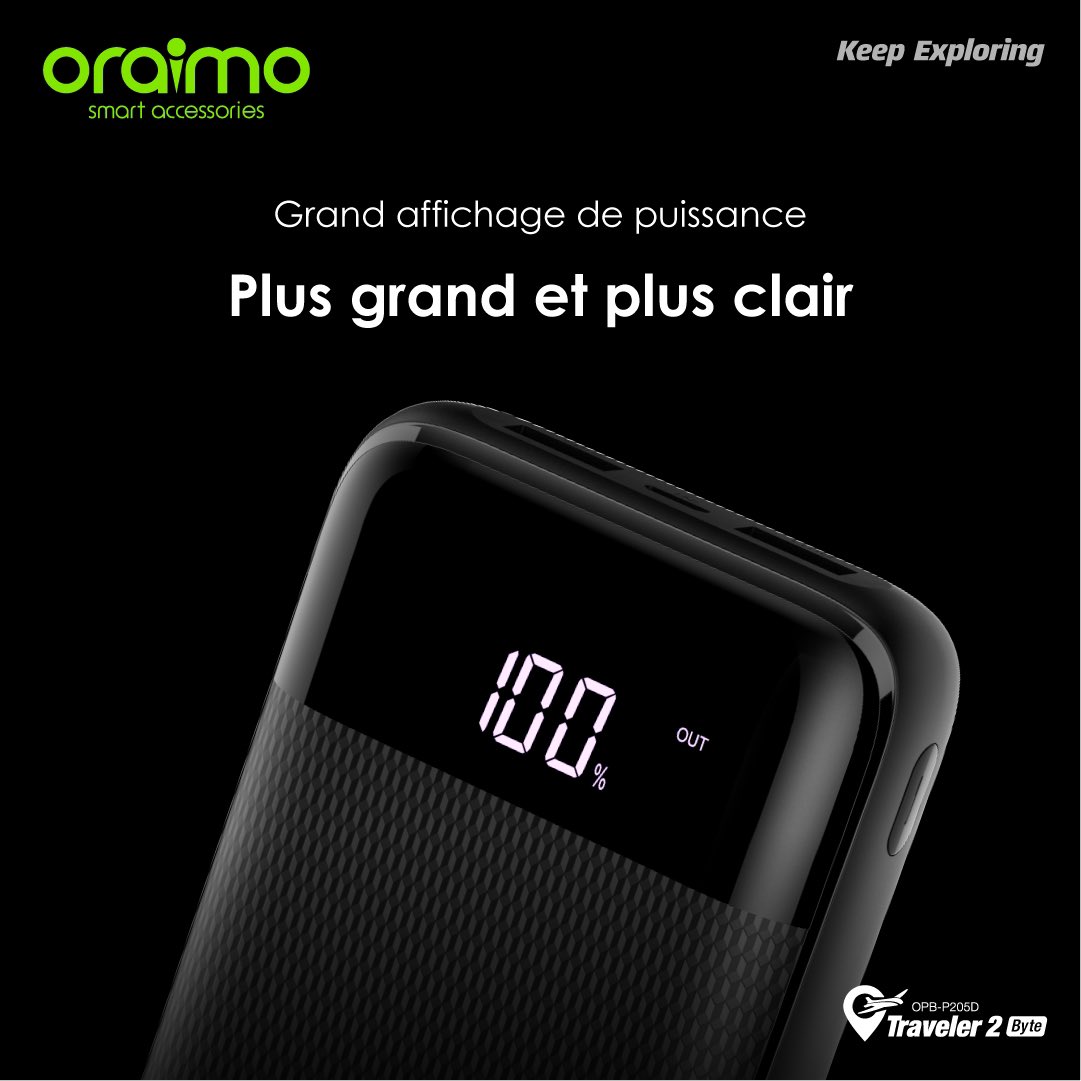 oraimocmr's tweet photo. 🤍💚#oraimo Team 💚🤍

LE SAVIEZ VOUS ?

Que notre powerbank #AniFast de 20000mAh vous permet d’avoir un suivi constant du niveau de votre batterie?

Il est disponible actuellement en ligne à 10000fcfa

https://t.co/KSj6G5FAzM https://t.co/LPGift8Q8z