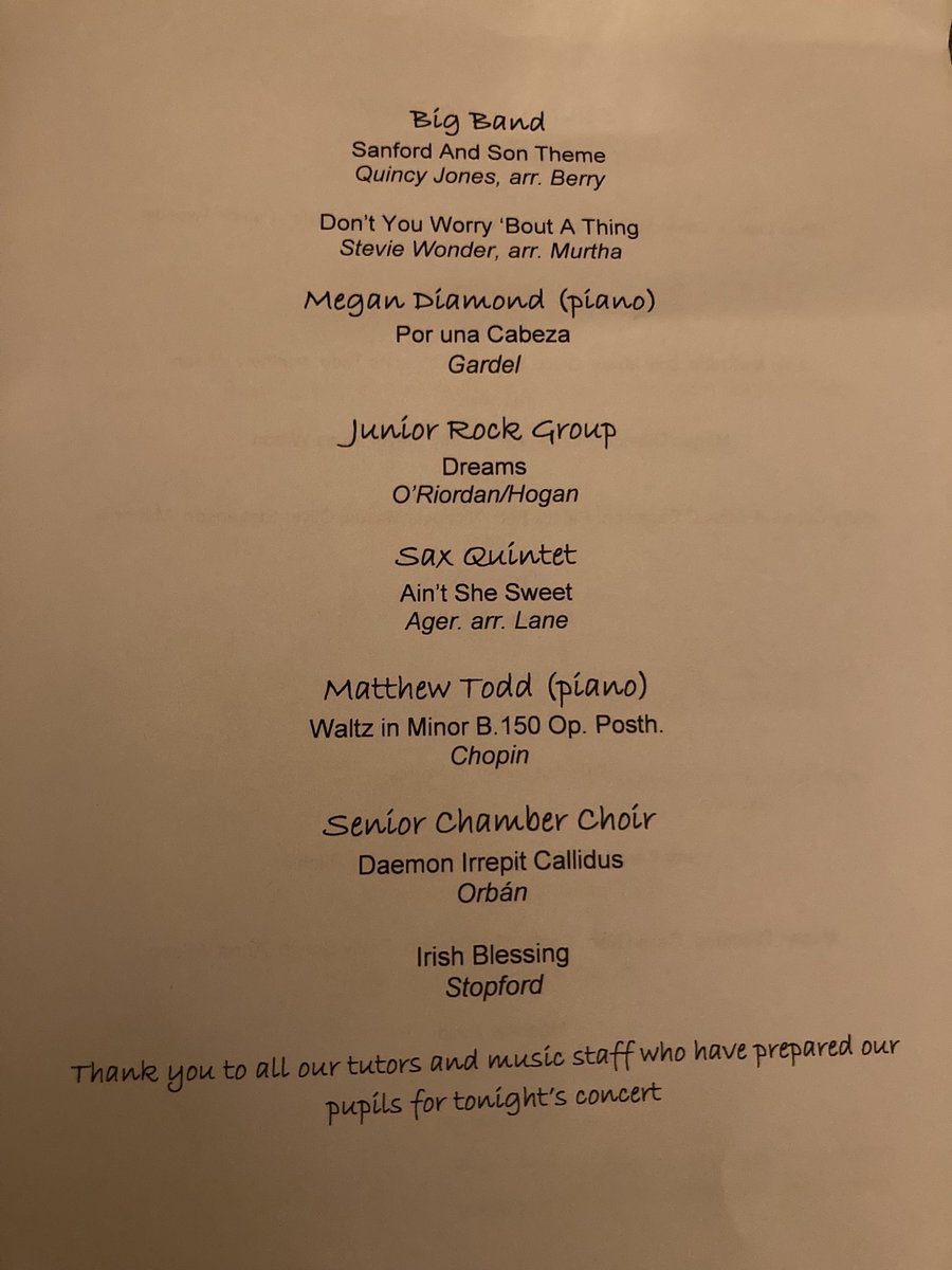 RHSMusicDep's tweet photo. What a fantastic night of music from our young musicians! Well done to all our groups and soloists on their excellent performances! #rhsmusic #excellence https://t.co/SQJh9fEBGS