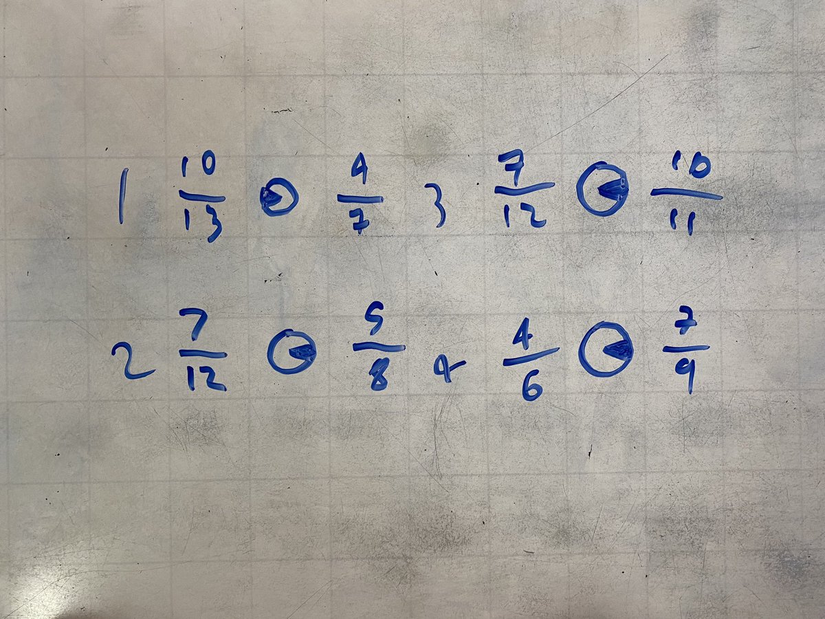 cantankchris's tweet photo. I have seen a million kids make 🐊🐊out of < and > symbols. Today I spotted my first ever Pac-Man. 
(Would the plural be pac-mans? Pacs-man? Or Pac-men?) #iteachmath https://t.co/8bu04IDTQF