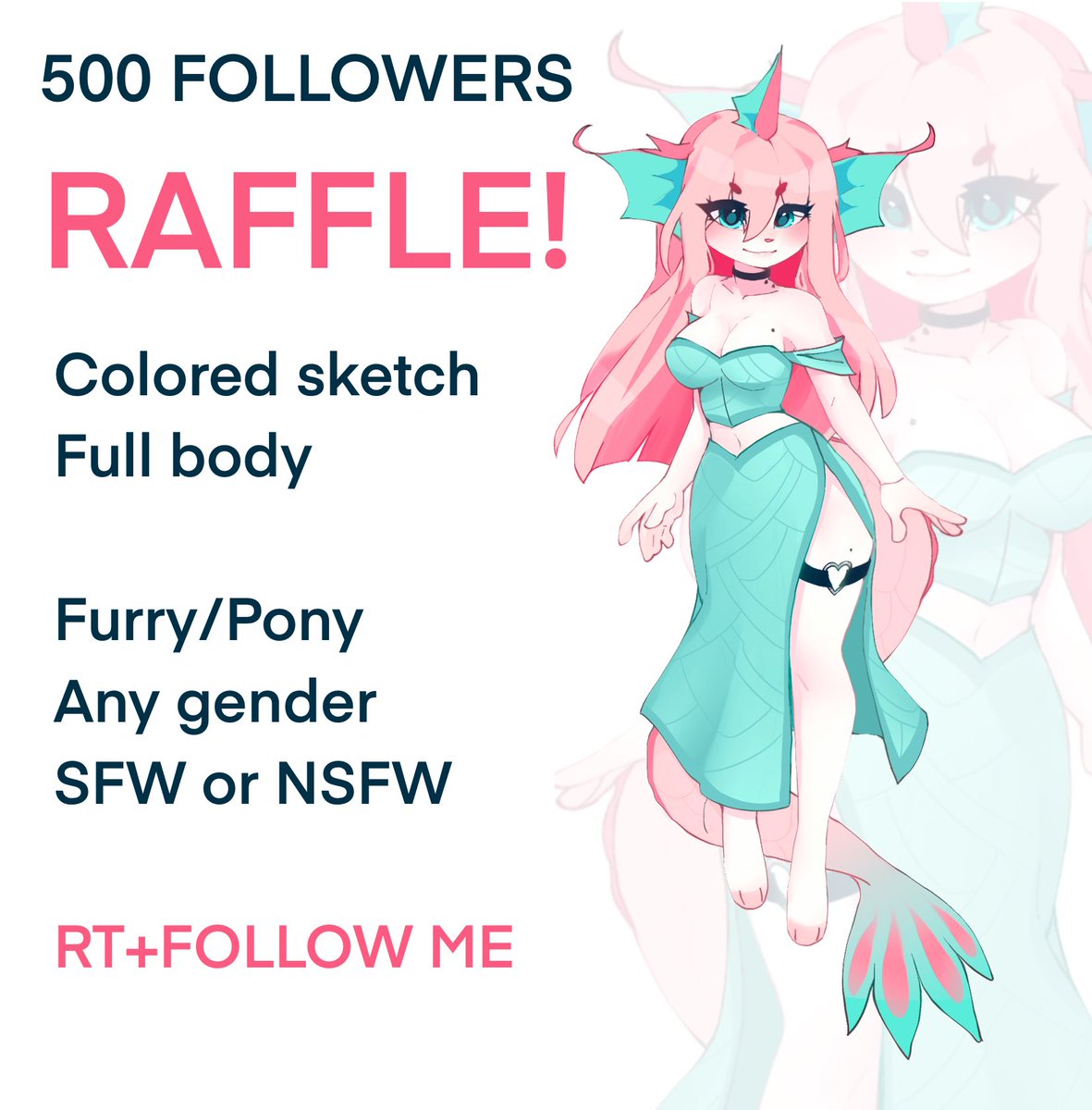 💛✨Art Raffle ✨💛

full body coloured sketch 
(Render examples in the comments⬇️)

For participating :
 - Follow me 
 - Retweet

I’ll contact the winner in DM ^^

Ends: December 31 ^^
💛✨Good luck ! ✨💛
#raffle #Raffles #artraffle #furry #pony #anthro