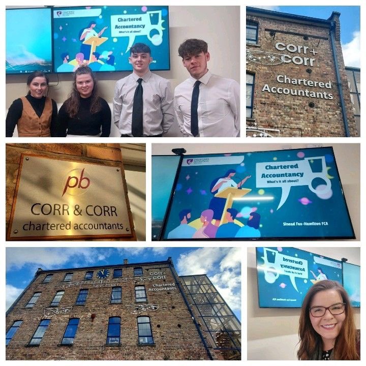 Thanks to Sinead Fox-Hamilton from <a href="/CharteredAccIrl/">Chartered Accountants Ireland</a> , who visited the offices today, providing great insight and guidance to our new Chartered Accountants in training- Cara, Hannah, Callum &amp; James!  #training #accountants