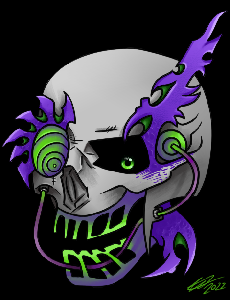 Blue_eyedDemon_'s tweet photo. I drew a concept i had drawn tradionally and I´m very pleased ^^ even tho I´m not quite sure if it counts as biomechanical

#art #digitalart #skull https://t.co/aMhm6IRJCf
