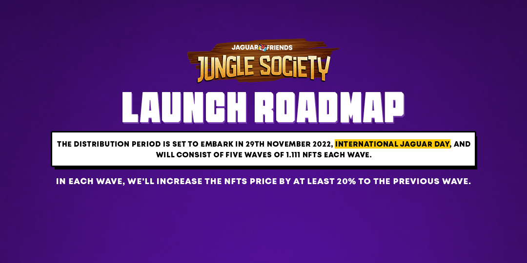 📢ANNOUNCEMENT: Here we go, Jags! The most awaited moment is coming! We want to present all the details about Jungle Society's next steps.

So, let's walk through our roadmap and talk about everything that will go on in The Jungle. 

Check the thread:

🫡👉jaguarfriends.io/bio