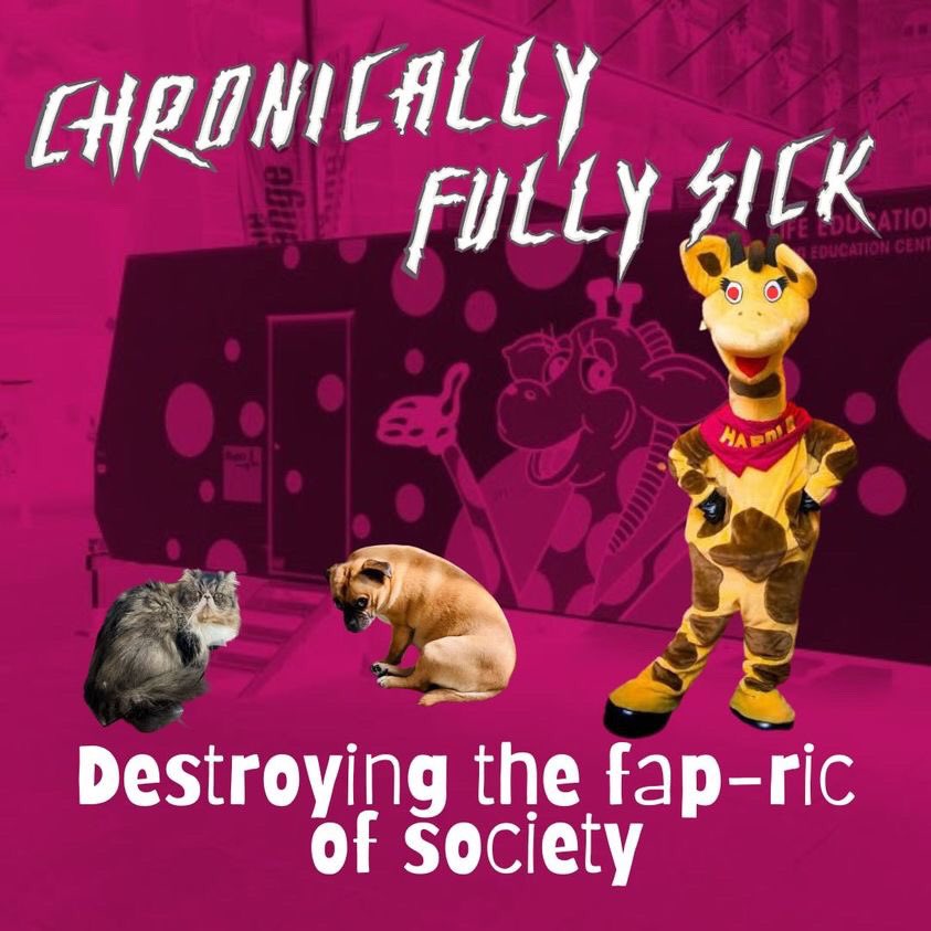 ChronicFullSick's tweet photo. We’re back! With an episode about Spider-Man, giraffe puppets, s*men retention (sorry), Twitter (double sorry), being sexy with a cane and more! Wherever you get podcasts etc https://t.co/hnzsSgrgdu https://t.co/XMtKsGOvQi