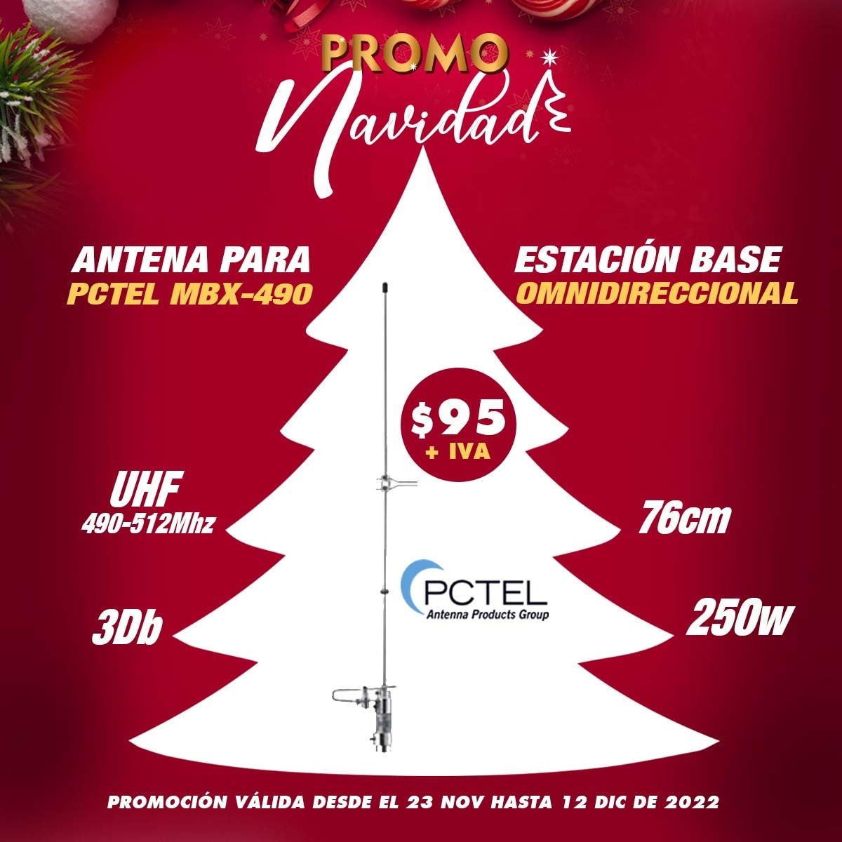 TelserVzla's tweet photo. Aprovecha nuestras promociones navideñas. 🎄🎇🎁
Visita https://t.co/gCFJvHPFlq y conoce más de nuestros productos. 
#antena #antenapararadio #radio #rdiocomunicaciones #radiosmotorola #motorolasolutions #radiospoc #pctel https://t.co/b1AvH5jUym