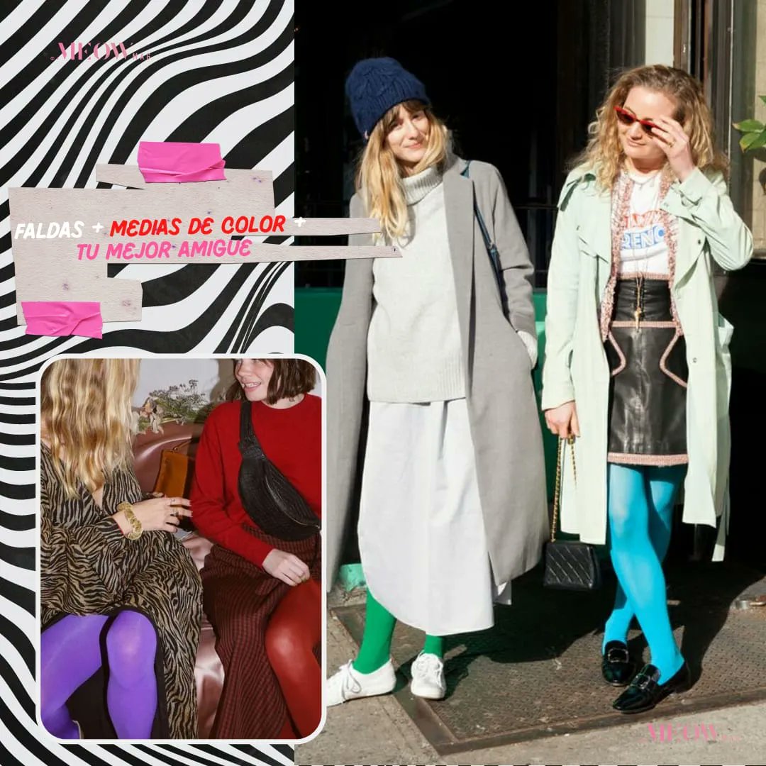 MeowMag's tweet photo. El invierno también puede ser colorido☝️🌈 Por eso reunimos la #inspo necesaria para que armes tus mejores looks con medias de colores, texturas, estampados o como tú quieras y sin miedo al frío 🤩💫💐❄ 
Abrimos hilo🧵
#MEOWFashion #MEOWLook https://t.co/mBNOR9gVVB