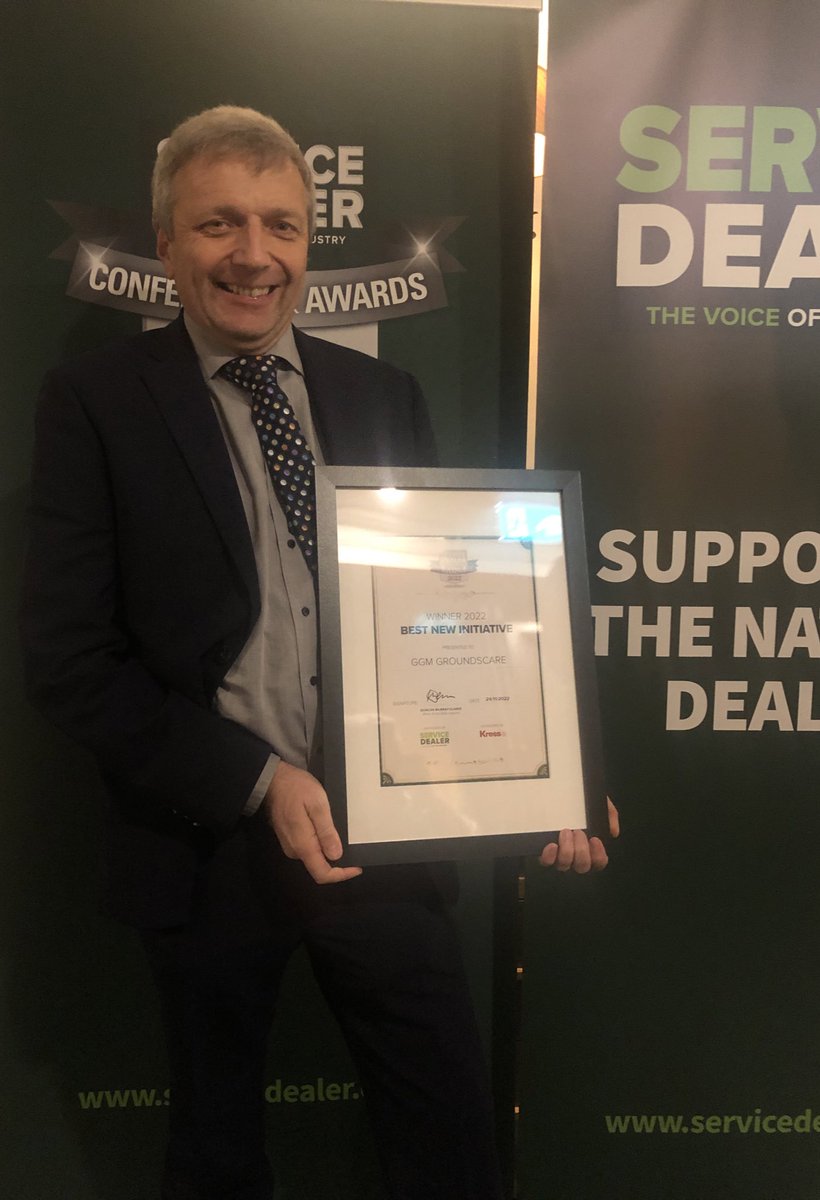 Judges were impressed by the attention to detail and clarity of execution put into the Service Agreement developed by GGM Groundscare - winners of tonights #ServiceDealer22 Best New Initiative Awerd, sponsored by Kress 🥳🏆