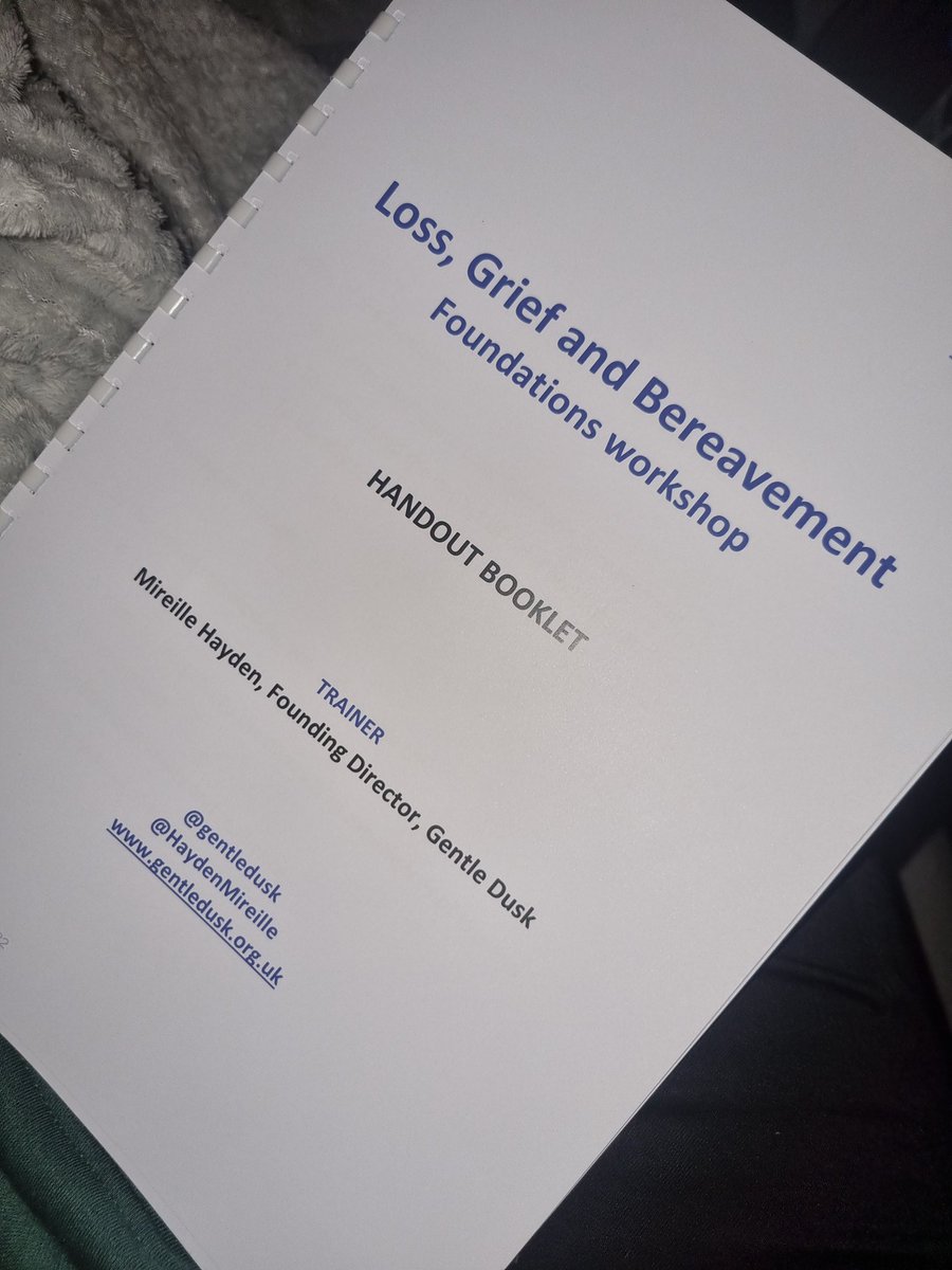 squary0803's tweet photo. Attended a very informative and thought-provoking workshop this afternoon by @gentledusk, discussing the theories of loss and grief and the impact of bereavement. https://t.co/jA4H5m0q1V