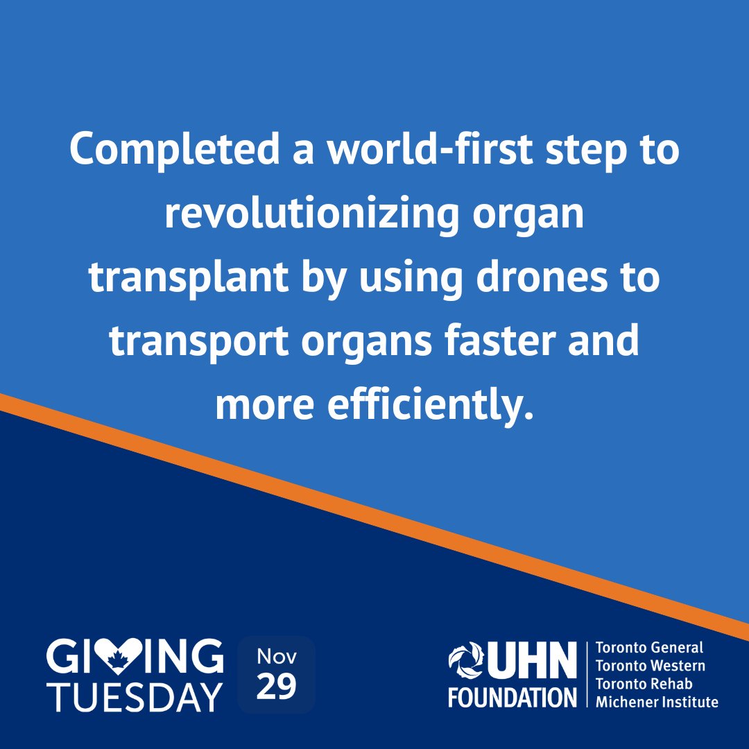 uhnfoundation's tweet photo. Help advance vital medical #research this #GivingTuesday!

Thanks to donor support, #health care teams at @UHN hospitals have made game-changing #innovations.

Give today ➜ https://t.co/Yl9LBJNeoW

#GivingNovember #GivingTuesdayCA @GivingTuesdayCa https://t.co/ZEsmRqoGyW