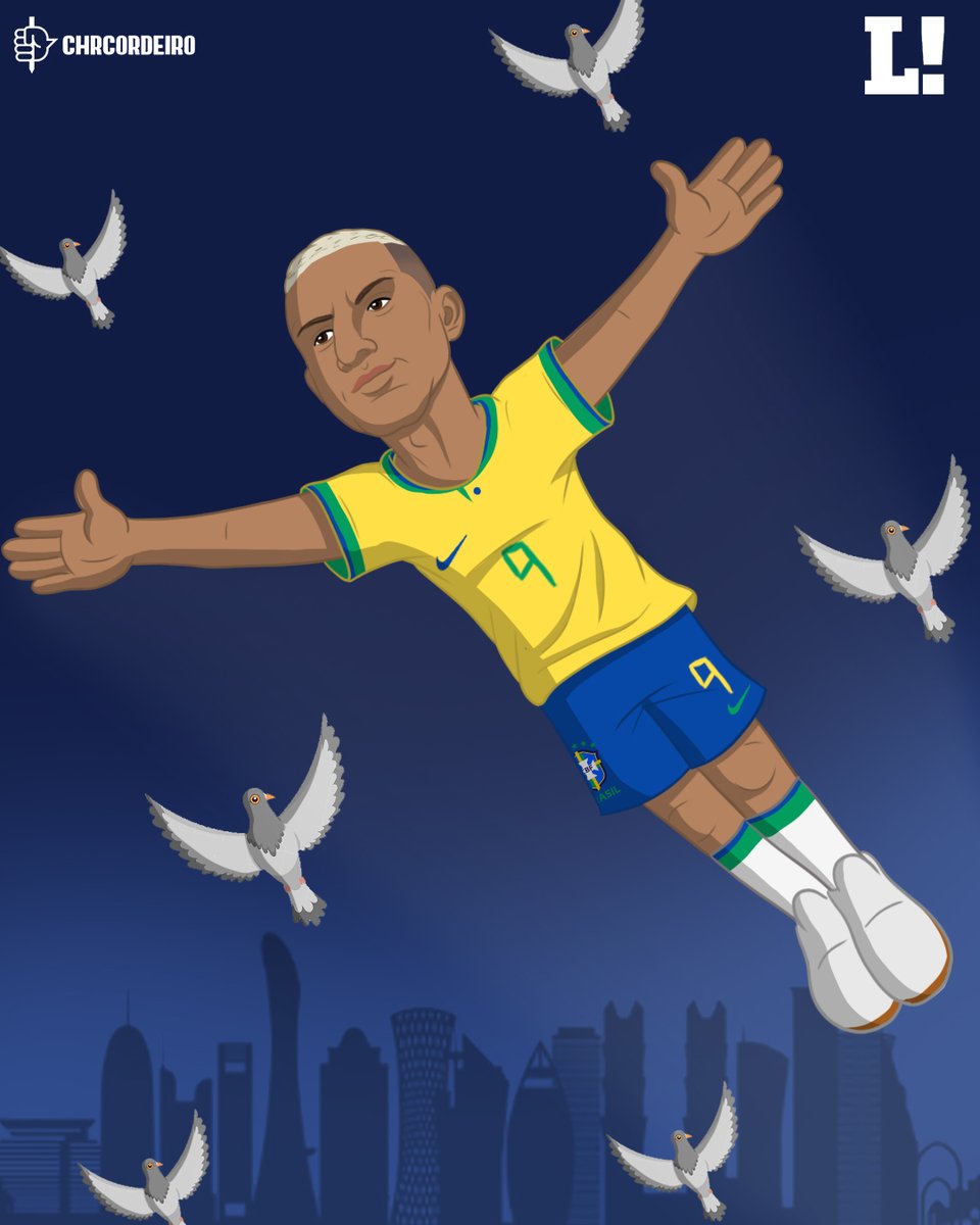 Voa alto, Pombo! E traz o HEXA! 🕊️⚽🇧🇷

#richarlison #seleçãobrasileira #copadomundo #qatar2022

🎨: <a href="/chrcordeiro/">Christian Cordeiro</a>