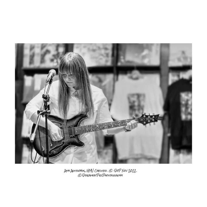 AmyAntrobus's tweet photo. @hmv__chester live and local a few weeks back with a few cheeky t-shirts in the background 🤭

Tomorrow I'm playing at The Grouse and Claret in Matlock from 7pm
  
Merch link 🔗👕
https://t.co/2hkJXiyFtv

Photo credit @Idreamofpiepics
#Monochrome
#livemusic 
#supportlocal https://t.co/64ychqaTz3